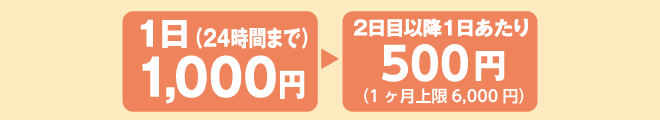 1日24時間まで1000円